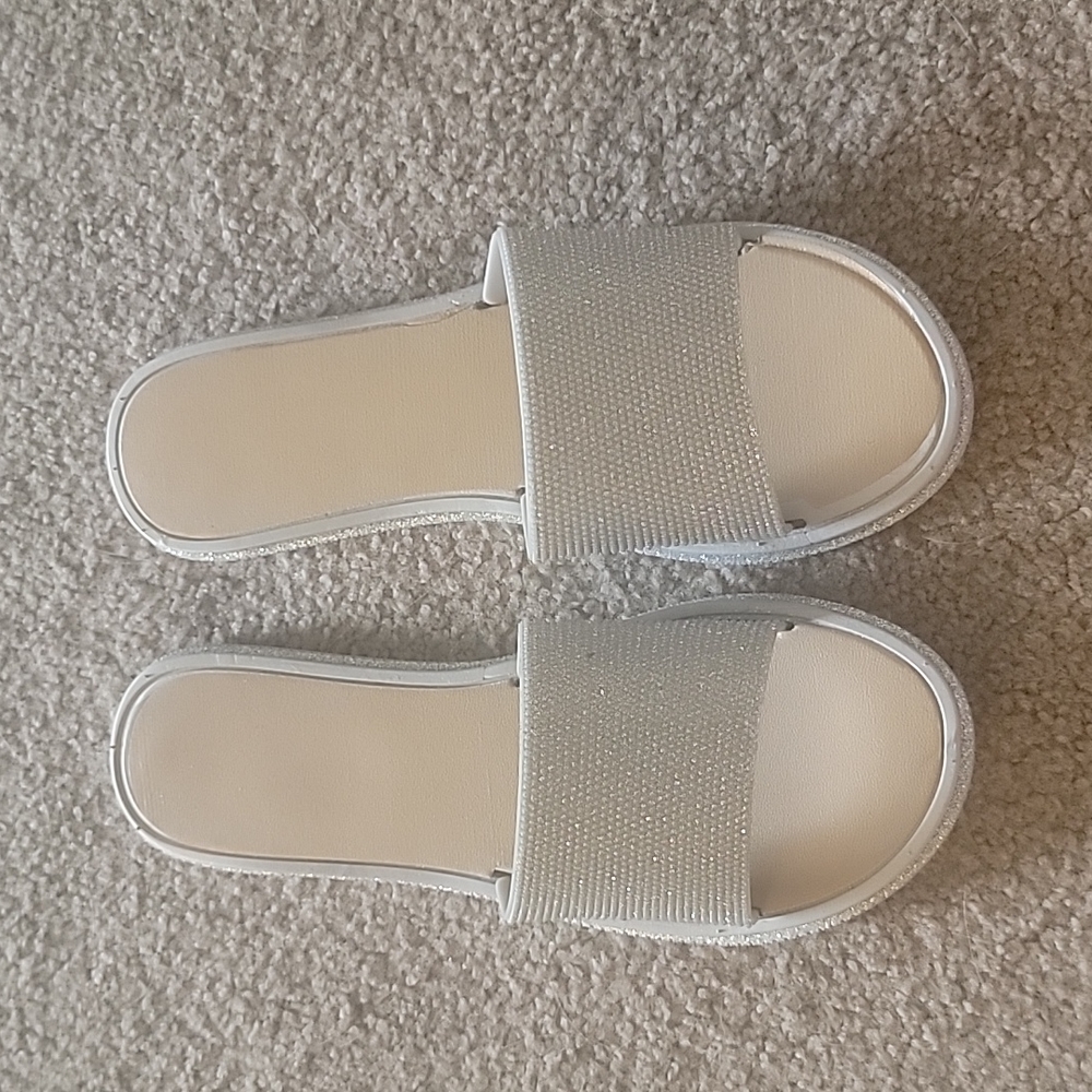 Silver sparkly sandals